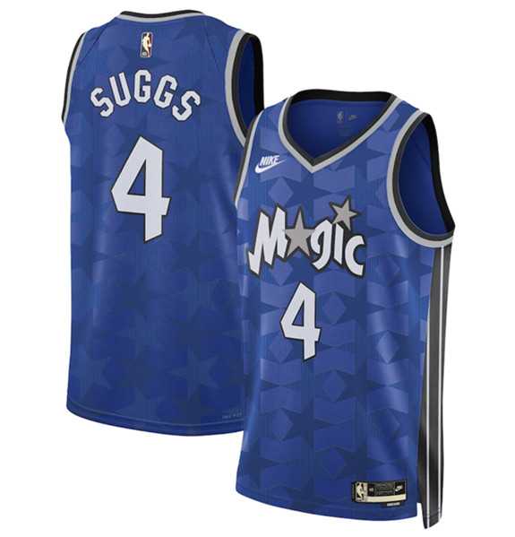 Men%27s Orlando Magic #4 Jalen Suggs Blue 2023-24 Classic Edition Stitched Basketball Jersey Dzhi->milwaukee bucks->NBA Jersey